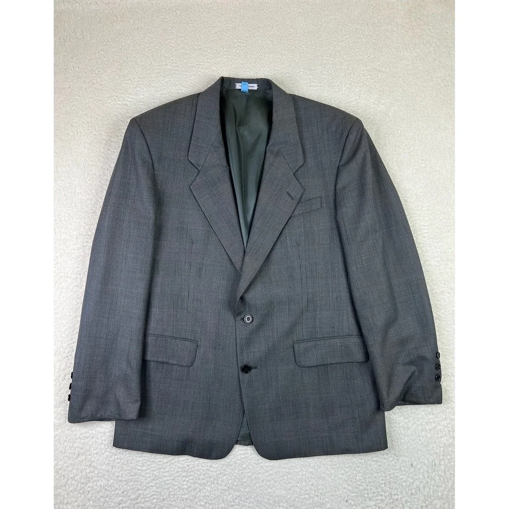 Yves‎ Saint Laurent Blazer Mens 42R Gray Plaid Wool Blend Sport Coat Dillard's